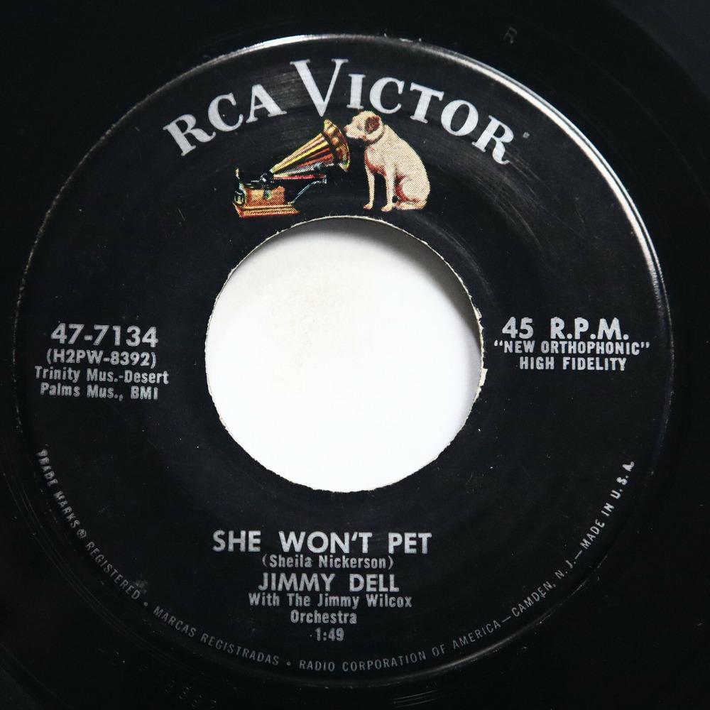 JIMMY‎ DELL - SHE WON'T PET / TEENY WEENY - ROCKABILLY 45